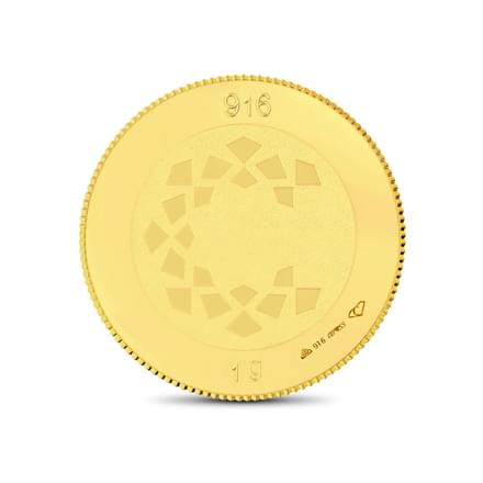 1gm, 22Kt Plain Gold Coin