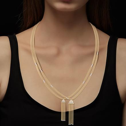 Angela Tassel Diamond Necklace