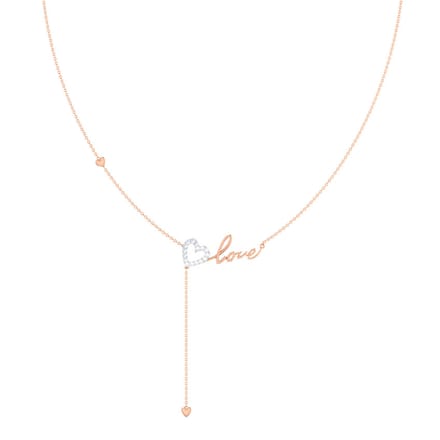 Love Cursive Lariat Necklace