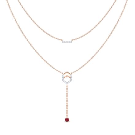 Hexa Bar Multi Layer Necklace