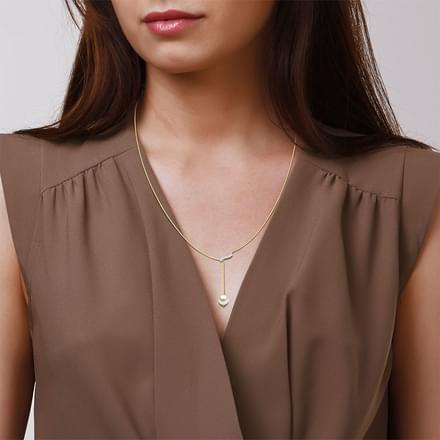 Pearl Drop Y Necklace