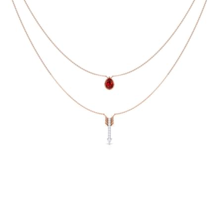 Pear and Arrow Multi Layer Necklace