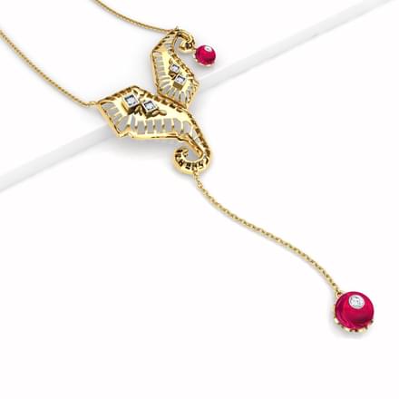 Structured Paisley Necklace