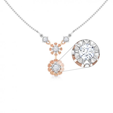Duo Floret Miracle Plate Necklace