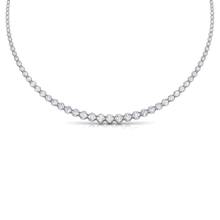 Single Line Illusion Solitaire Necklace