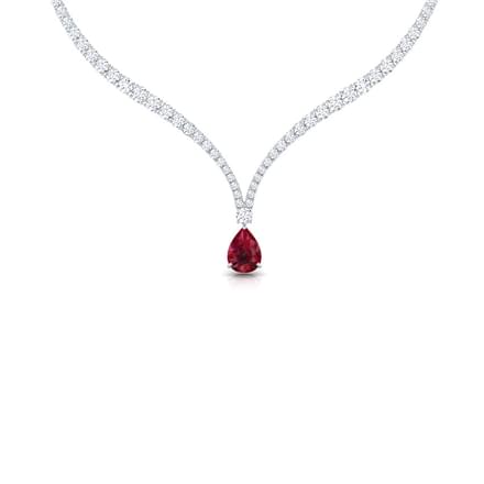 V Neck Solitaire Necklace