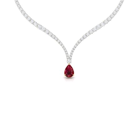 V Neck Solitaire Necklace