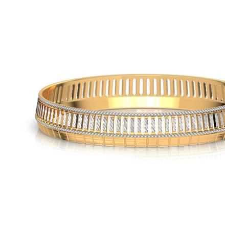 Edgy Cutout Gold Bangle