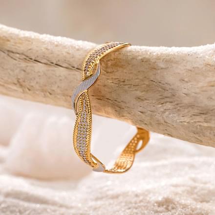 Twine Gold Bangle