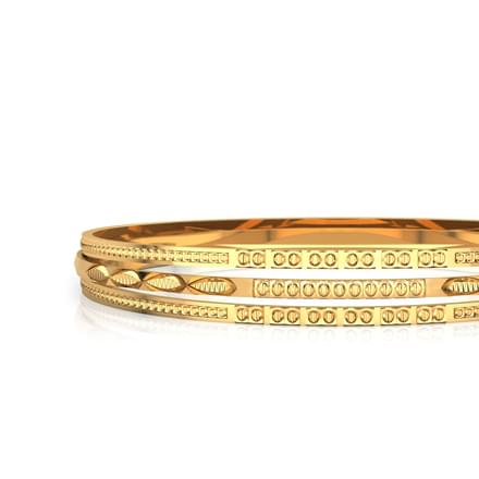 Deco Texture Gold Bangle