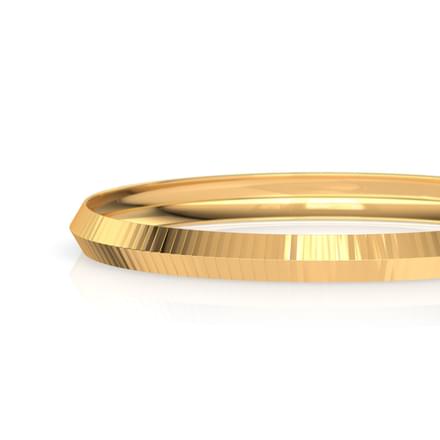 Edgy Stripes Gold Bangle