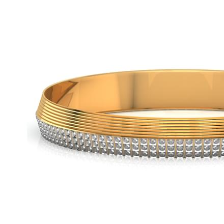 Three-Tone Pattern Gold Bangle