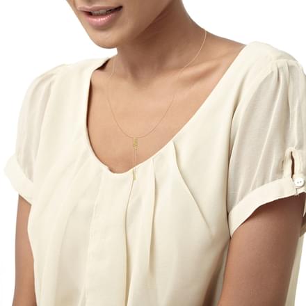 Sally Floral Fold Lariat Necklace
