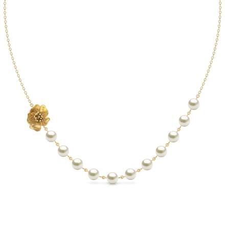 Floret Pearl String Necklace