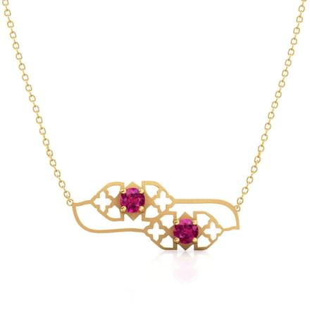 Amer Lawn Cutout Necklace