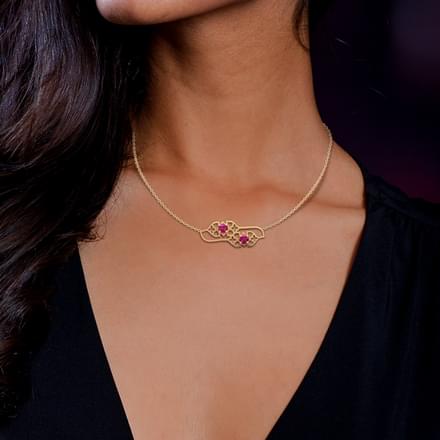 Amer Lawn Cutout Necklace