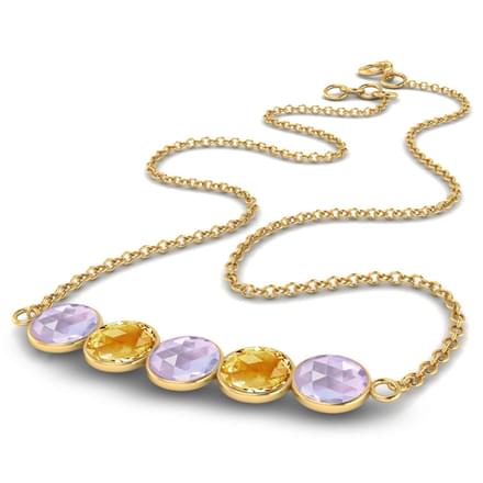 Serie Gemstone Bar Necklace