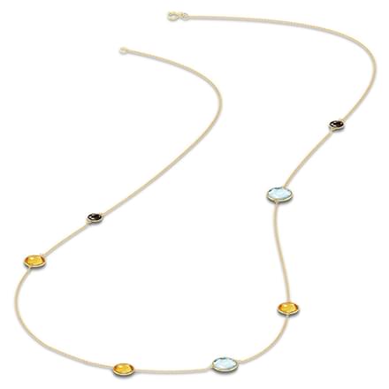 Asymmetric Gemstone Necklace