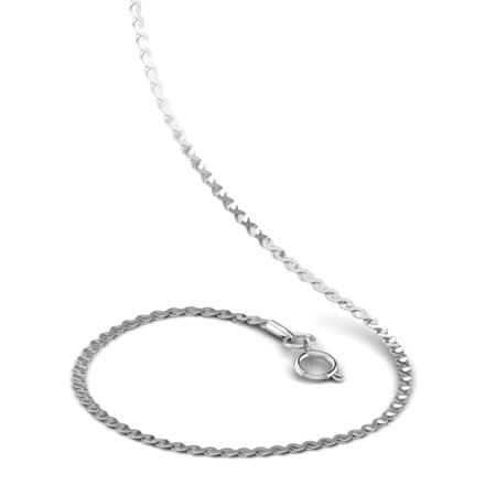 Arched Platinum Link Chain